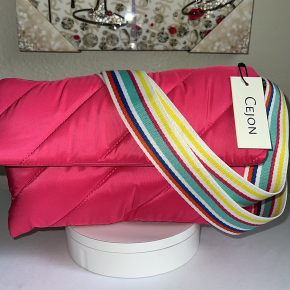 CEJON Fuchsia Nylon Crossbody Bag - Picture 15 of 16